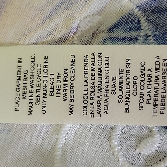 Chico's Palm Print Embroidered Open Front Kimono Size Medium - Picture 7 of 8